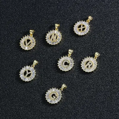 Commerce de gros bijoux 18K Zircon cristal collier pendentif en acier inoxydable