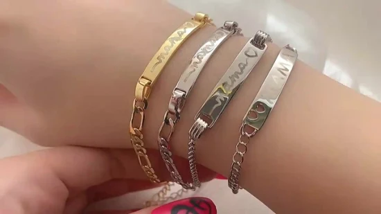 Bracelets en acier inoxydable bijoux simples bracelet en acier au titane ouvert en gros