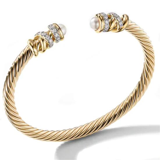 Prix ​​​​usine Fashion Lady S925 Bracelets avec vente chaude de bijoux en acier inoxydable CZ en Amérique